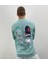 Erkek Nefti Yeşili Tokyo Baskılı Oversize Bisiklet Yaka Sweatshirt 1