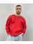 Erkek Kırmızı Vıvrela Vıe Baskılı Oversize Bisiklet Yaka Sweatshirt 3