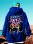 Sax Mavi New York Ayı Baskılı Oversize Erkek Sweatshirt 1