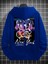 Sax Mavi New York Ayı Baskılı Oversize Erkek Sweatshirt 3