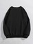 Unisex Siyah Never Gıve Up Baskılı Kapüşonlu Oversize Sweatshirt 2