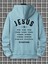 Bebe Mavi Jesus Is Baskılı Oversize Erkek Sweatshirt 3