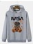 Unisex Gri Ayıcıklı Nasa Baskılı Sweatshirt 1