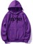Mor Telepathy Baskılı Oversize Kapüşonlu Erkek Sweatshirt 2