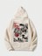 Bej World Legend Baskılı Oversize Kapüşonlu Erkek Sweatshirt 1