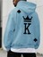 Bebe Mavi Maça Papaz Baskılı Oversize Erkek Sweatshirt 1