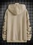Bej The Hope Baskılı Oversize Kapüşonlu Erkek Sweatshirt 2