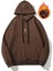 Erkek Kahverengi Mini Ayıcık Baskılı Oversize Kapüşonlu Sweatshirt 1