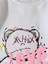 Unisex Beyaz Love Bisiklet Yaka Baskılı Oversize Sweatshirt 2