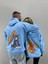 Mavi Mee To Baskılı Sweatshirt Sevgili Çift Kombini İkili Set 1