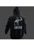 Siyah Conquer Baskılı Oversize Erkek Bisiklet Yaka Sweatshirt 1