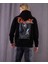 Siyah Tupac Baskılı Oversize Kapuşonlu Erkek Sweatshirt 1