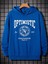Sax Mavi Optimistic Baskılı Oversize Erkek Sweatshirt 1