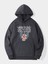 Antrasit Surprise Baskılı Oversize Kapüşonlu Erkek Sweatshirt 1