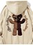 Bej After Before Bathing Baskılı Oversize Kapüşonlu Erkek Sweatshirt 4