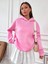 Pembe Nice Summer Baskılı Oversize Kapüşonlu Unisex Sweatshirt 5