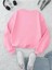 Pembe California Baskılı Oversize Bisiklet Yaka Kadın Sweatshirt 2
