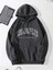 Siyah La California Baskılı Oversize Kapüşonlu Erkek Sweatshirt 1
