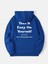 Sax Mavi Take It Baskılı Oversize Erkek Sweatshirt 1