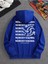Sax Mavi No Body Knows Baskılı Oversize Erkek Sweatshirt 1