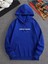 Sax Mavi No Body Knows Baskılı Oversize Erkek Sweatshirt 2
