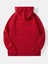Kırmızı Brooklyn New York Baskılı Oversize Kapüşonlu Erkek Sweatshirt 2