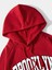 Kırmızı Brooklyn New York Baskılı Oversize Kapüşonlu Erkek Sweatshirt 3