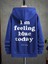 Sax Mavi Actually Baskılı Oversize Erkek Sweatshirt 5