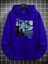 Sax Mavi Trap Cat Baskılı Oversize Erkek Sweatshirt 1
