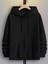 Siyah Reverie Uzaylı Baskılı Oversize Kapüşonlu Erkek Sweatshirt 2