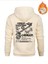 Bej Conouer Baskılı Oversize Kapüşonlu Erkek Sweatshirt 4