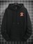 Siyah Mushroom Mantar Baskılı Oversize Kapüşonlu Erkek Sweatshirt 3