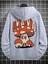 Açık Gri Mushroom Mantar Baskılı Oversize Kapüşonlu Erkek Sweatshirt 2