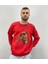Erkek Kırmızı Snoop Dogg Baskılı Oversize Bisiklet Yaka Sweatshirt 1