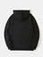 Siyah Brooklyn Oval Yazı Baskılı Oversize Kapüşonlu Erkek Sweatshirt 2