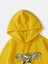 Sarı Süper Tavşan Baskılı Oversize Kapüşonlu Erkek Sweatshirt 3