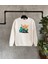 Beyaz Ayı Baskılı Oversize Bisiklet Yaka Erkek Sweatshirt 1