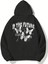 Siyah In The Future Baskılı Oversize Kapüşonlu Erkek Sweatshirt 3