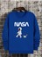 Mavi Nasa Baskılı Oversize Bisiklet Yaka Erkek Sweatshirt 1