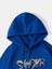 Sax Mavi Tavşan Baskılı Oversize Erkek Sweatshirt 2