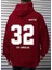 Bordo 32 Baskılı Oversize Kapüşonlu Erkek Sweatshirt 1