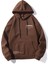 Kahverengi The Hapiest Baskılı Oversize Kapüşonlu Erkek Sweatshirt 1