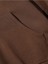 Kahverengi The Hapiest Baskılı Oversize Kapüşonlu Erkek Sweatshirt 3
