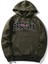 Yeşil Imzalı Brooklyn Baskılı Oversize Kapüşonlu Erkek Sweatshirt 1