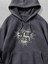 Unisex Antrasit Brave Baskılı 3 Iplik Oversize Kapüşonlu Sweatshirt 4