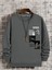 Unisex Antrasit Nasa Baskılı Bisiklet Yaka Sweatshirt 1