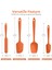600 Derece Fahrenheit Isıya Dayanıklı Silikon Spatula Seti (Turuncu) (Yurt Dışından) 2