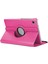 Samsung Galaxy Tab A9 Plus Kılıf 360 Rotating Stand Deri Pembe 2