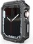 Apple Watch Serisi 7 /8 41MM Karbon Fiber Tpu Akıllı Saat Kılıfı Çağlık Karşıtı Koruyucu Çerçeve - Siyah/gümüş (Yurt Dışından) 3