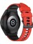 Samsung Galaxy 5 40MM/WATCH 5 44MM/WATCH 5 Pro 45MM/WATCH4 40MM/WATCH4 44MM/WATCH4 Classic 42MM Silikon Saat Band Çift Renk Değiştirme Kayışı - Kırmızı/siyah (Yurt Dışından) 1